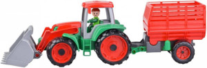 Truxx Traktor z przyczepą do siana w otwartym pudełku