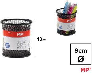 Pojemnik na długopisy siatkowy okrągły czarny