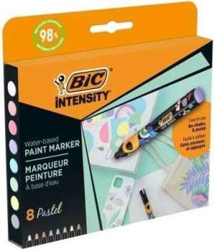 Markery akrylowe Intensity Pastel 12kol BIC