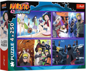 Puzzle 4x250 Przygody Naruto Uzumaki TREFL