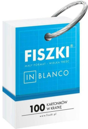 Fiszki in blanco. 100 kartoników w kratkę