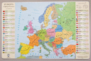Podkładka. Mapa polityczna Europy