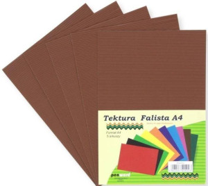 Tektura A4 falista brązowa
