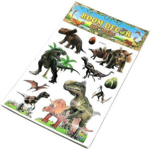 Naklejki 3D na ścianę dinozaury 50x31cm MIX