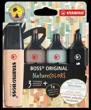 Zakreślacz Boss Original Naturecolors 4szt