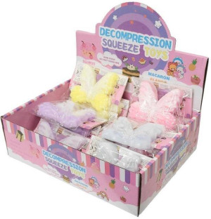 Gniotek motyl w czterech kolorach z perełkami MIX