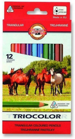 KREDKI TRIOCOLOR 3142 12 KOLORÓW 9MM