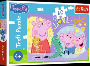 Puzzle 60 Szczęśliwa świnka TREFL