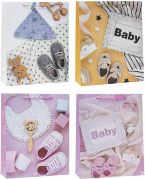 Torebka dziecięce brokat 26x32x10cm mix ROZETTE. 1 sztuka