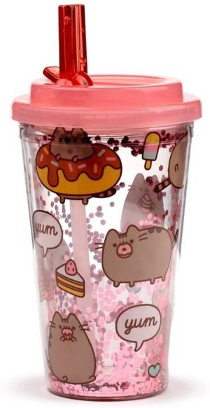 Kubek z słomką i pokrywką Pusheen Foodie