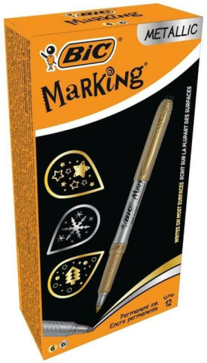 Marker Marking Metallic Ink złoty i srebr