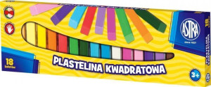 Plastelina kwadratowa 18 kolorów