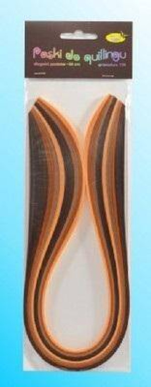 Paski do quillingu 10mmx50cm brązowe, 100 sztuk