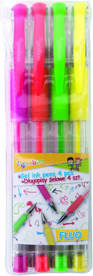 Długopis żelowy 0,8mm. Fluo