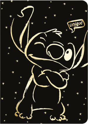 Zeszyt A5 32k.kratka Disney Gold kratka Stitch wzór 3