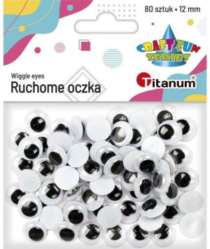 Oczy bez kleju i rzęs 18mm 80szt