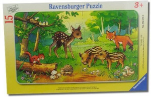 Ravensburger. Puzzle. Zwierzątka z Lasu, 15 elementów