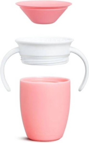 Kubek treningowy z uchwytami Munchkin Miracle 360 ? 207ml różowy
