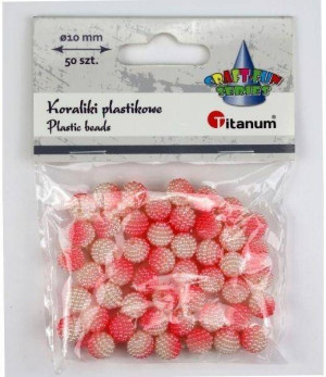 Koraliki plastikowe 10mm koralowe ombre