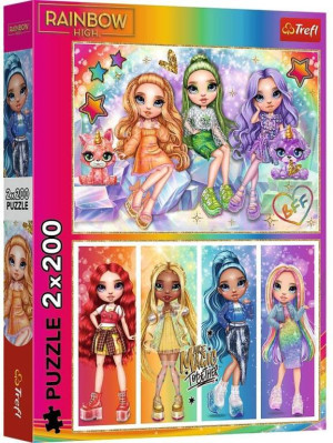 Puzzle 2x200 Tęczowe lalki TREFL