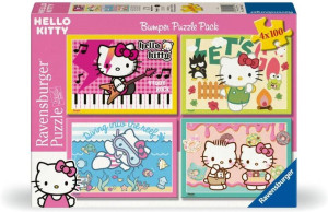 Puzzle dla dzieci 2D: Hello Kitty zestaw 4x100el