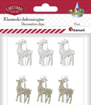 Klamerki drewniane Renifer