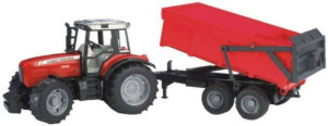 Traktor Massey Ferguson 7480 z przyczepą wywrotką