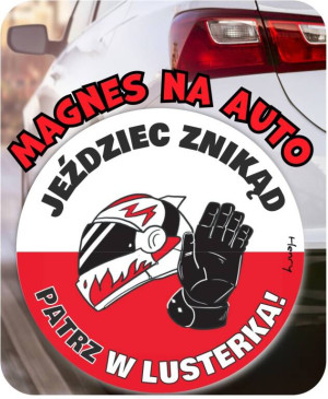 Magnes na auto PATRZ W LUSTERKA