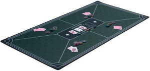 Mata do pokera zielona 118x59cm