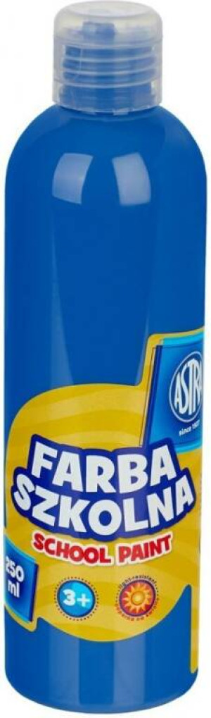 Farba szkolna naturalna tempera 250 ml niebieska ciemna