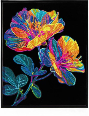 Diamond Dotz - Adults Flocked Neon Floral