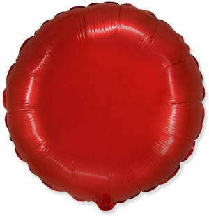 Balon foliowy 46cm Okrągły czerwony