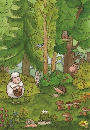 Pocztówka z kolorowanką. Niech wszystko