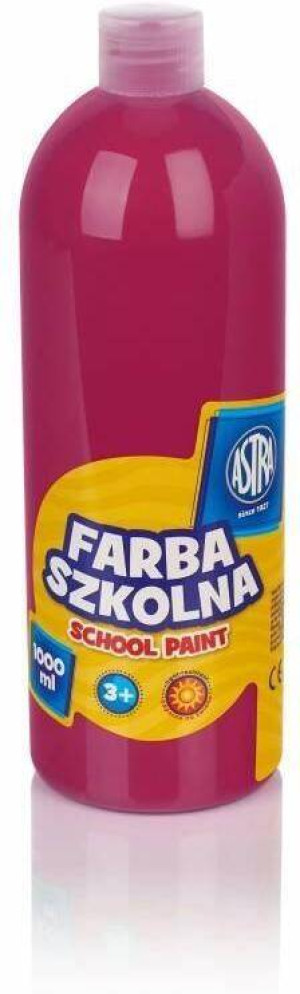 Farba szkolna różowa 1000ml ASTRA
