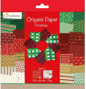 Papier origami 20x20 cm. Christmas