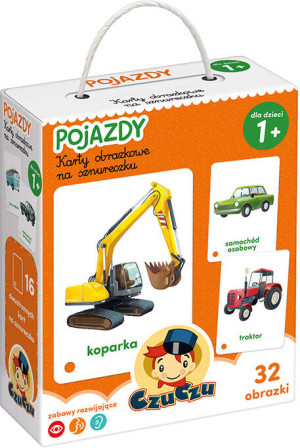 CzuCzu. Karty obrazkowe na sznurku Pojazdy 2+