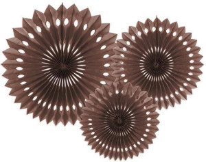 Rozety dekoracyjne brązowe 20-30cm
