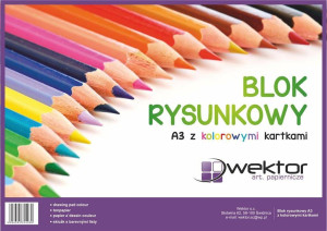 Blok rysunkowy A3/16K kolorowy, 10 sztuk