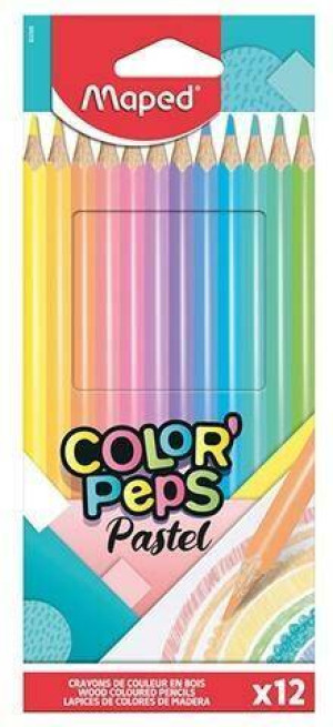Kredki Colorpeps pastel trójkątne 12 kolorów