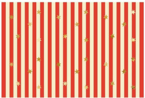 Obrus papierowy Pasy z gwiazdkami 180x120cm