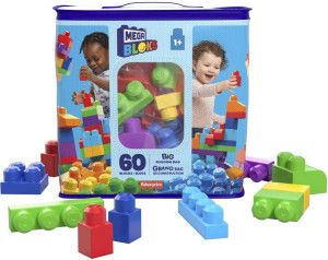 Mega Bloks Torba z klockami, niebieska 60 elementów