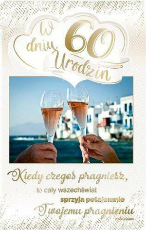 Kartka okolicznościowa Urodziny 60
