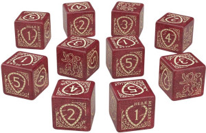 Komplet kości D6: Gra o Tron - Lannister