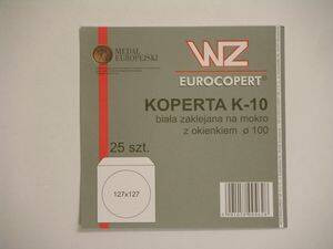 Wz Eurocopert. Koperta na CD samoprzylepna, biała 25 sztuk