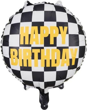 Balon foliowy Szachownica Happy Birthday, 45cm