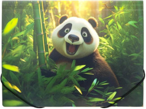 Teczka A4 PP na gumkę z nadrukiem Panda