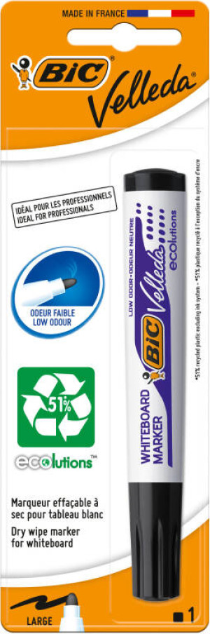 BIC Velleda Ecolutions. Marker suchościeralny, czarny