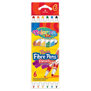 Flamastry colorino kids dwustronne 6 kolorów