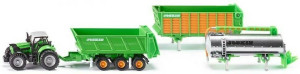 Traktor z naczepą i cysterną. Siku Super