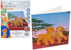 Diamentowa mozika Simba i Nela 18x18cm